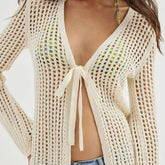 Knitted Hollow Beach Cover-Up